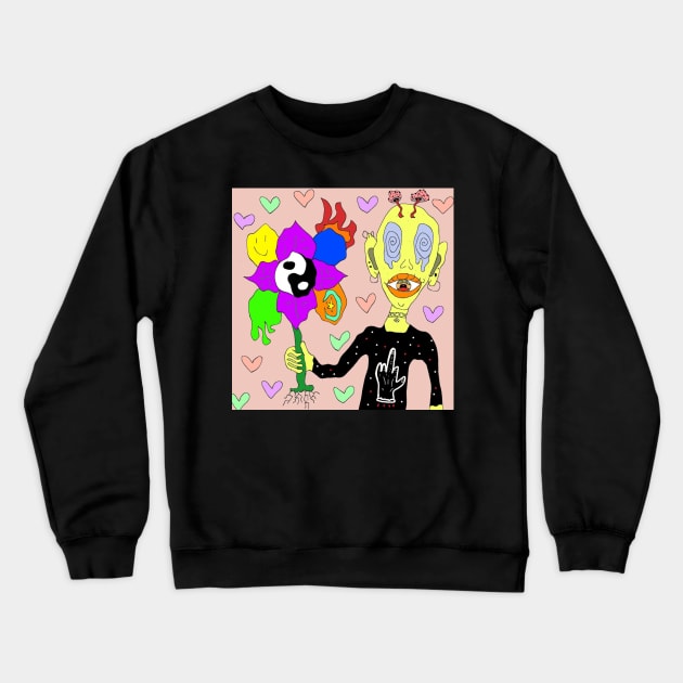 A Flower For You Crewneck Sweatshirt by mushriah333